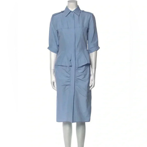 JASON WU Blue Midi Button Up Dress / Size 0 / - Picture 1 of 10